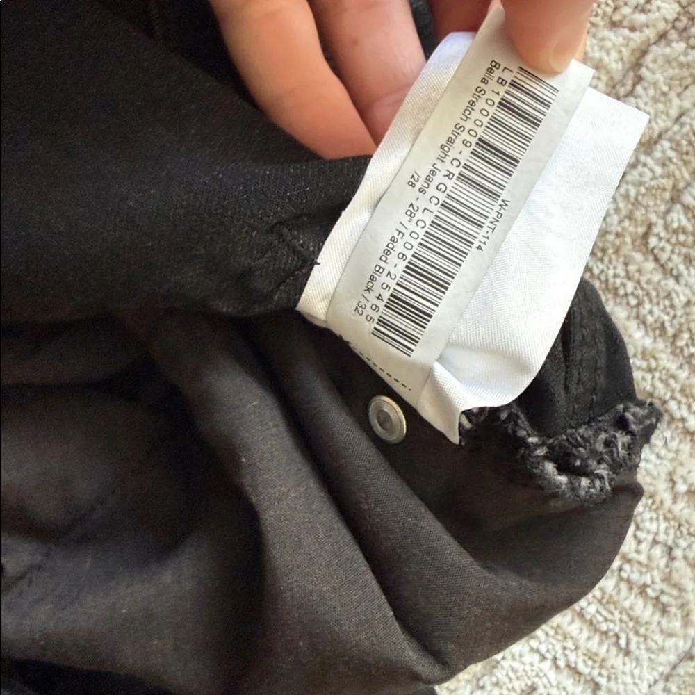 NWT Quince Bella Stretch Straight Jeans Faded Black